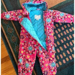Hanna Andersson quilted floral snowsuit size 100(4)